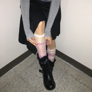 Taylor See-through Color Knee Socks Stockings