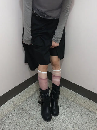 Taylor See-through Color Knee Socks Stockings