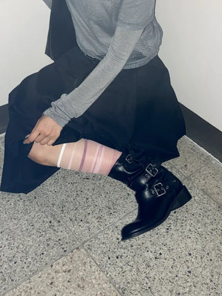 Taylor See-through Color Knee Socks Stockings