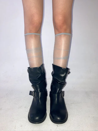 Taylor See-through Color Knee Socks Stockings