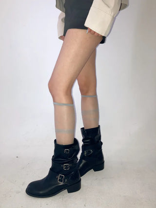 Taylor See-through Color Knee Socks Stockings