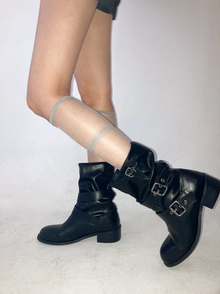 Taylor See-through Color Knee Socks Stockings