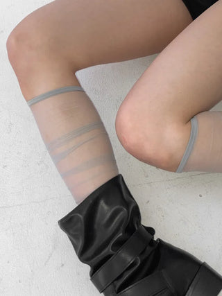 Taylor See-through Color Knee Socks Stockings