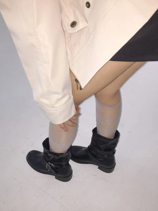 Taylor See-through Color Knee Socks Stockings