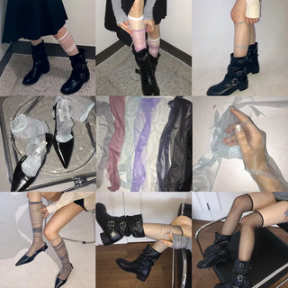 Taylor See-through Color Knee Socks Stockings