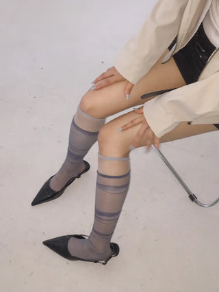Taylor See-through Color Knee Socks Stockings