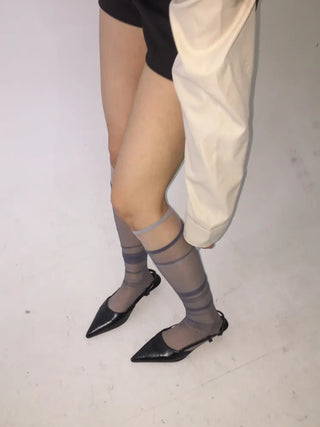 Taylor See-through Color Knee Socks Stockings