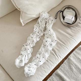 Shirred Dot Leg Warmers