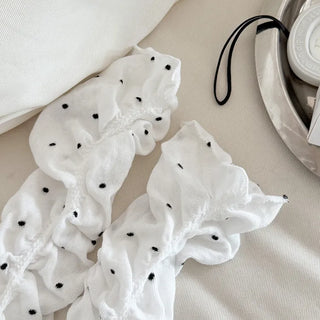 Shirred Dot Leg Warmers