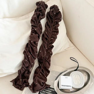 Shirred Dot Leg Warmers