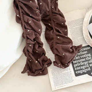 Shirred Dot Leg Warmers