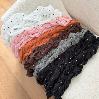 Shirred Dot Leg Warmers