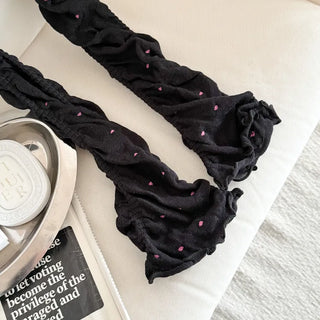 Shirred Dot Leg Warmers