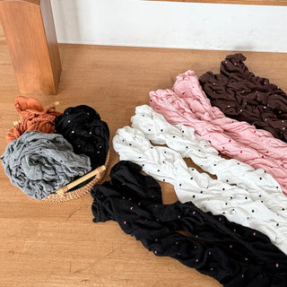 Shirred Dot Leg Warmers