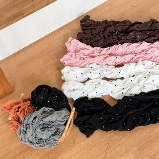 Shirred Dot Leg Warmers