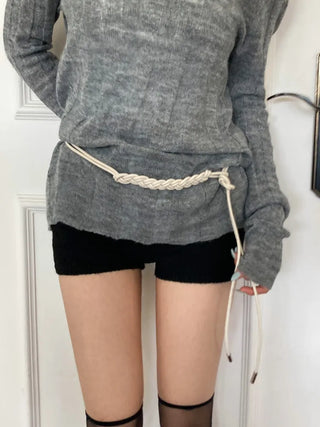 Mono Knot Leather Strap Belt