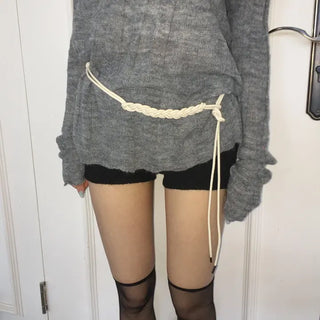 Mono Knot Leather Strap Belt