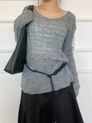 Mono Knot Leather Strap Belt