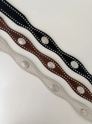 Country Line Studded Leather Belt