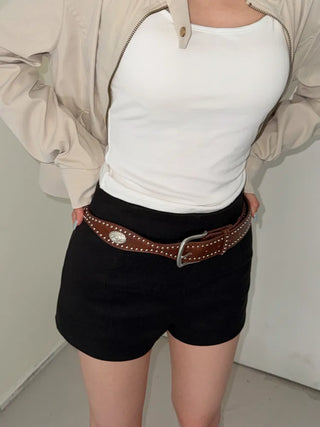 Country Line Studded Leather Belt