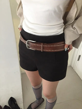 Country Line Studded Leather Belt