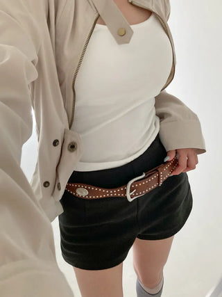 Country Line Studded Leather Belt