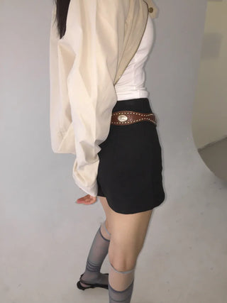 Country Line Studded Leather Belt