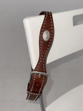 Country Line Studded Leather Belt