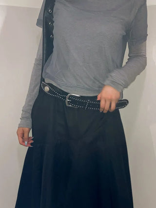 Country Line Studded Leather Belt
