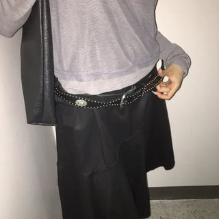 Country Line Studded Leather Belt