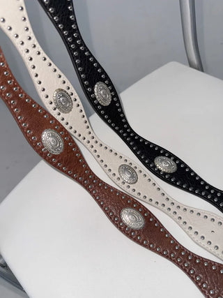 Country Line Studded Leather Belt