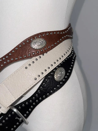 Country Line Studded Leather Belt