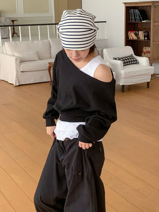 Moderni Striped Cotton Beanie Hat
