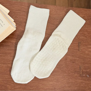 Basic Semi-ribbed Yoga Pilates Home Workout Stretchy Non-slip Workout Socks