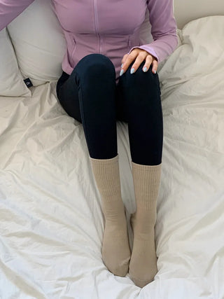 Basic Semi-ribbed Yoga Pilates Home Workout Stretchy Non-slip Workout Socks