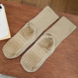 Basic Semi-ribbed Yoga Pilates Home Workout Stretchy Non-slip Workout Socks