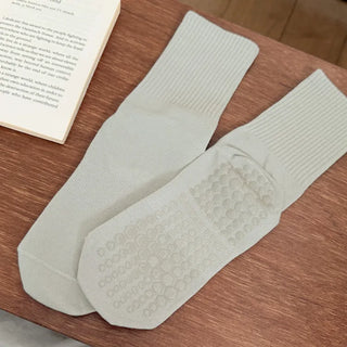 Basic Semi-ribbed Yoga Pilates Home Workout Stretchy Non-slip Workout Socks