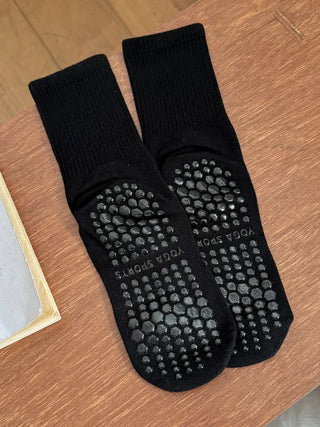 Basic Semi-ribbed Yoga Pilates Home Workout Stretchy Non-slip Workout Socks