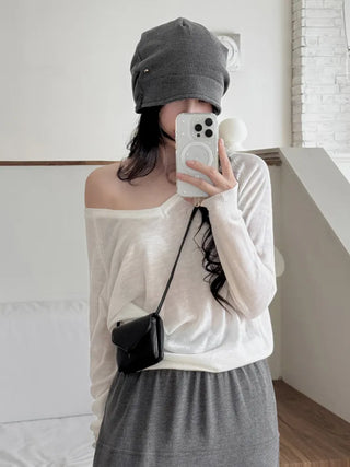 Mood Line Loose Fit String Oversized Beanie Hat