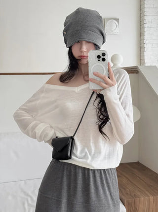Mood Line Loose Fit String Oversized Beanie Hat
