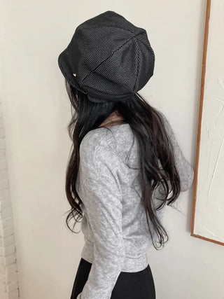 Mood Line Loose Fit String Oversized Beanie Hat