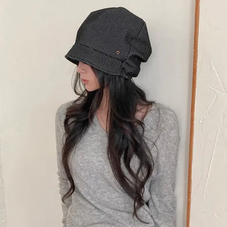Mood Line Loose Fit String Oversized Beanie Hat