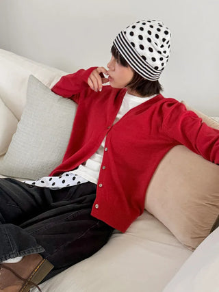 Loose-fit Knit Ribbed Pullover Bandana Beanie Hat Collection
