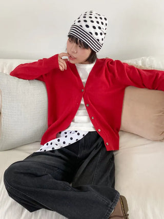 Loose-fit Knit Ribbed Pullover Bandana Beanie Hat Collection
