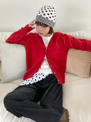 Loose-fit Knit Ribbed Pullover Bandana Beanie Hat Collection