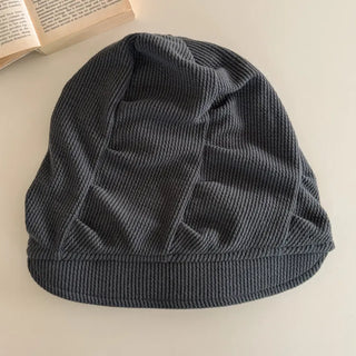 Loose-fit Knit Ribbed Pullover Bandana Beanie Hat Collection