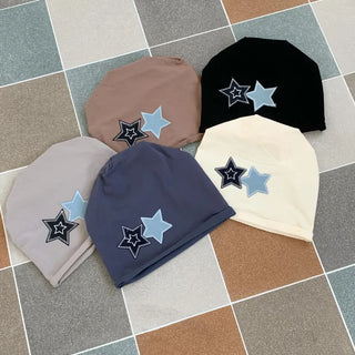 Loose-fit Knit Ribbed Pullover Bandana Beanie Hat Collection