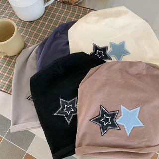 Loose-fit Knit Ribbed Pullover Bandana Beanie Hat Collection