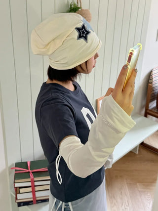 Loose-fit Knit Ribbed Pullover Bandana Beanie Hat Collection