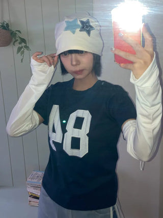 Loose-fit Knit Ribbed Pullover Bandana Beanie Hat Collection